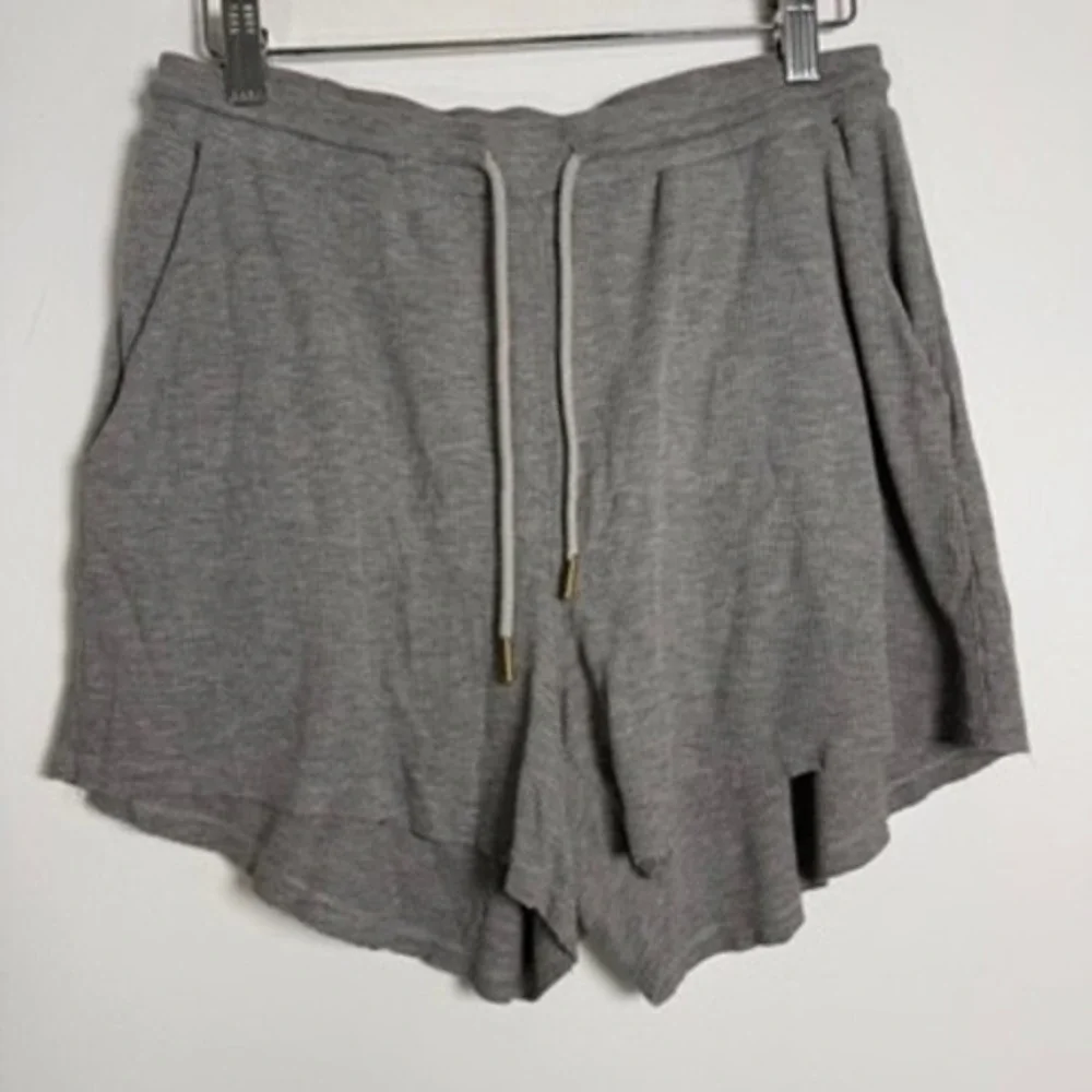 Heartloom‎ Waffle Knit Shorts Womens S Grey Loungewear Drawstring High Rise